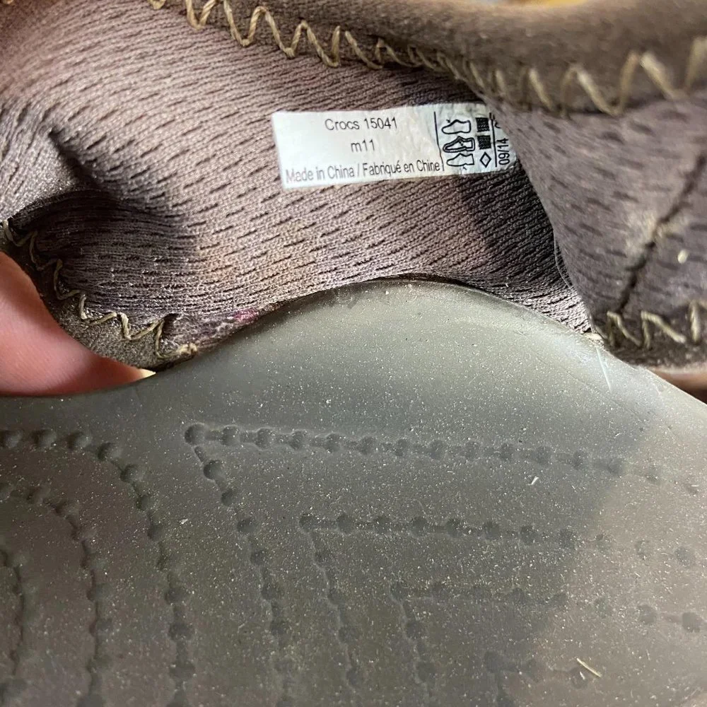 CROCS Brown and Tan Men's Shoes - Picture 7 of 7